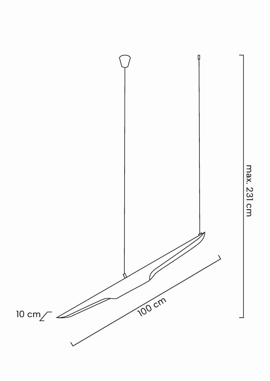 Závesná lampa Conteo čierna