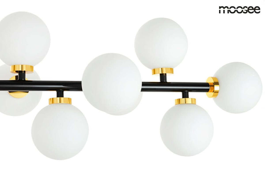 Závesná lampa Cosmo Level M – čierna, zlatá