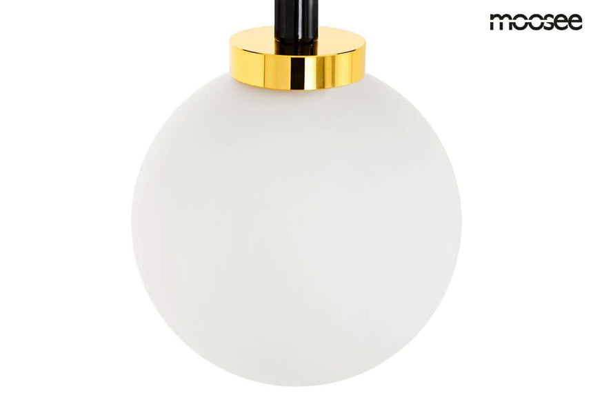 Závesná lampa Cosmo Level M – čierna, zlatá