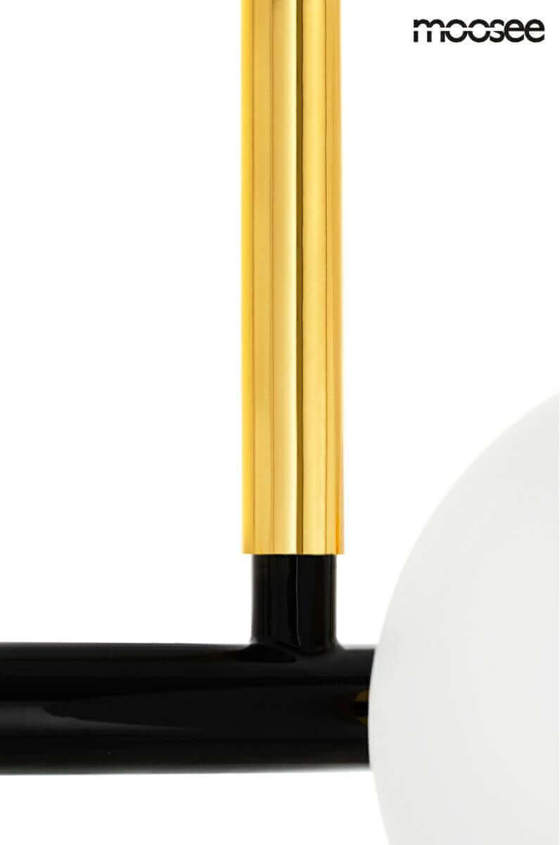 Závesná lampa Cosmo Level M – čierna, zlatá