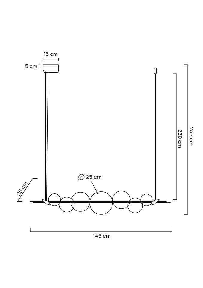 Závesná lampa Echo 140 zlatá