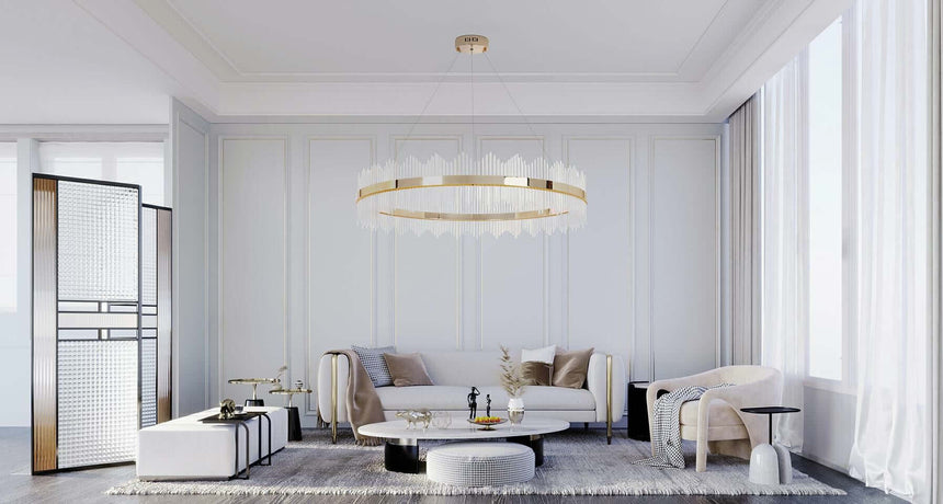 Závesná lampa Florens 120 zlatá