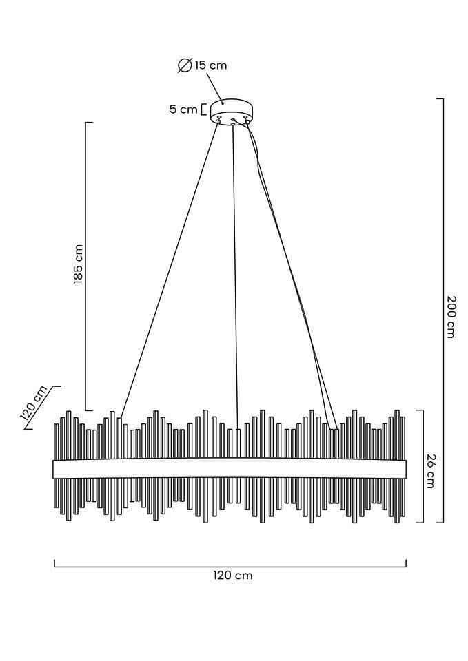 Závesná lampa Florens 120 zlatá