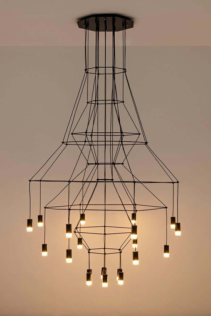 Závesná lampa Flusso 20 čierna