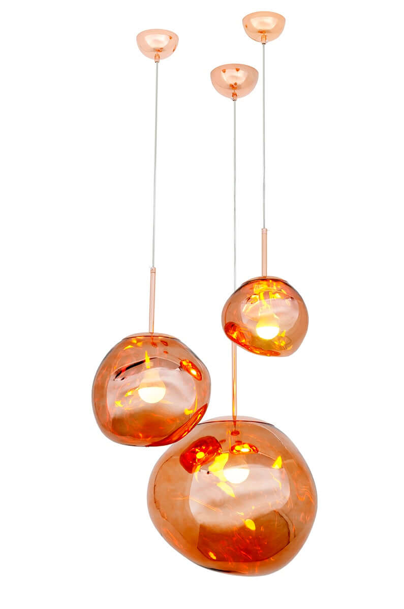 Závesná lampa Fusion 40 medená - akrylová