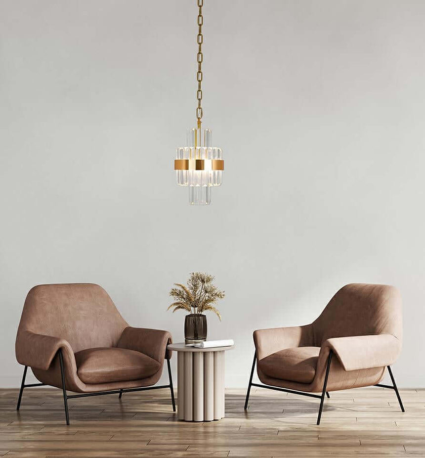 Závesná lampa Impero zlatá