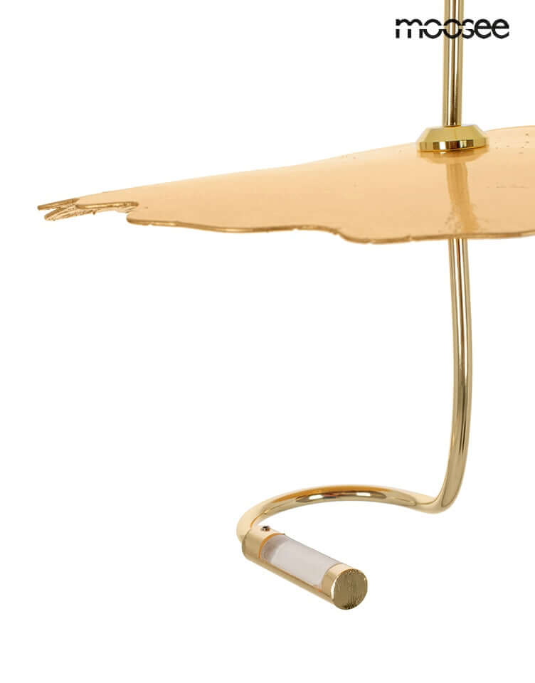 Závesná lampa Leaves zlatá