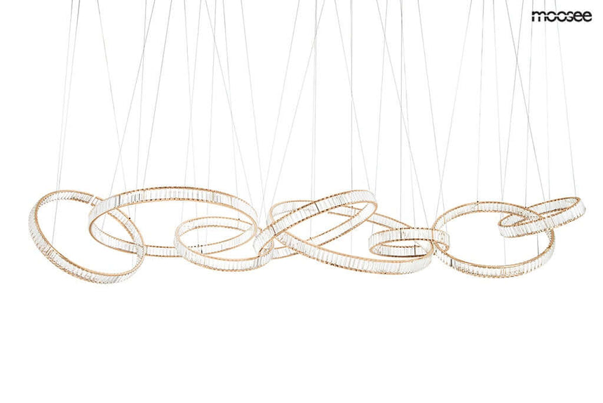 Závesná lampa Liberty Line 8 zlatá