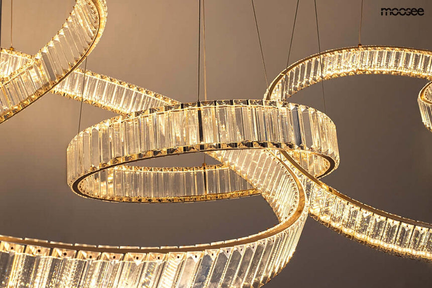 Závesná lampa Liberty Line 8 zlatá