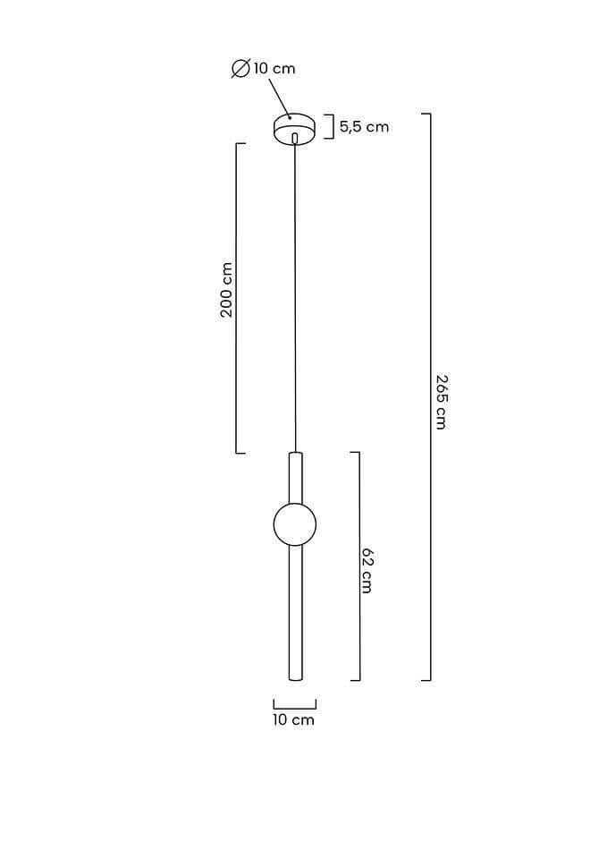 49. Závesná lampa Libra 60 On, zlatá