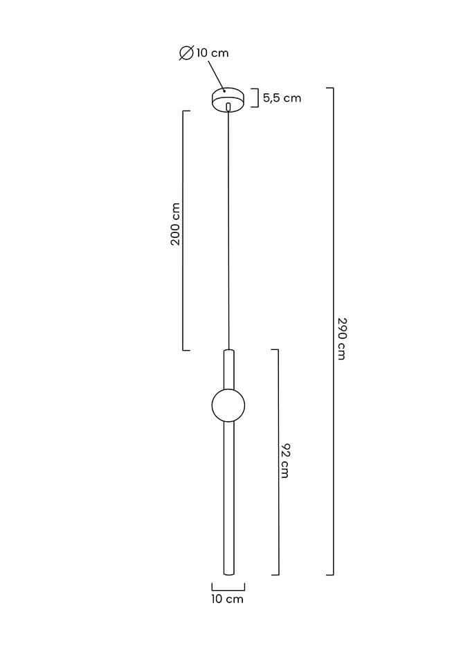 52. Závesná lampa Libra 90 In biela/zlatá