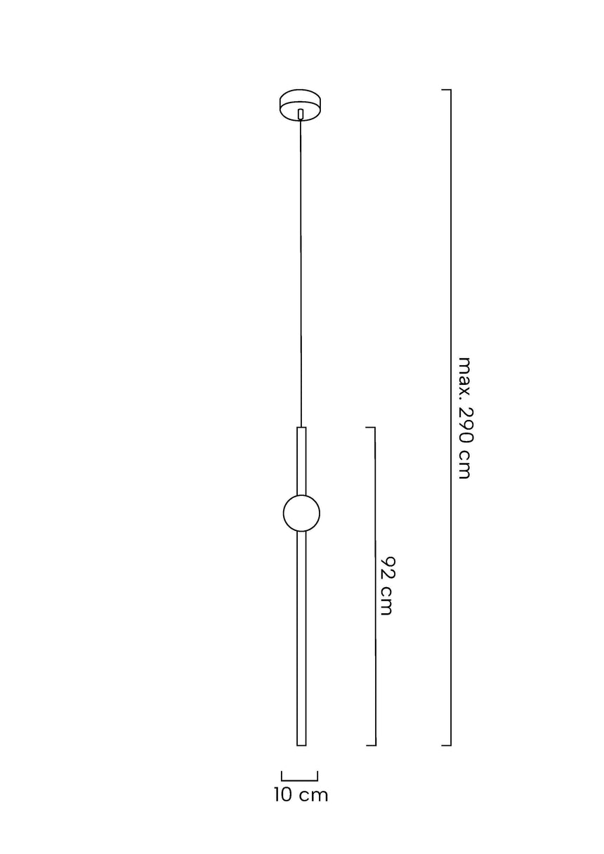 53. Závesná lampa Libra 90 On, zlatá