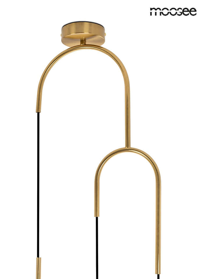 Závesná lampa Výťah zlatá