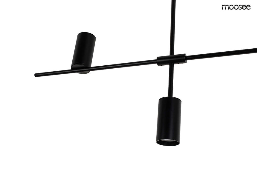 Moderná závesná lampa čierna