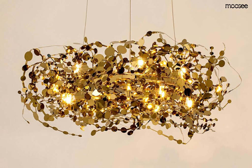 Závesná lampa Monete 80 zlatá