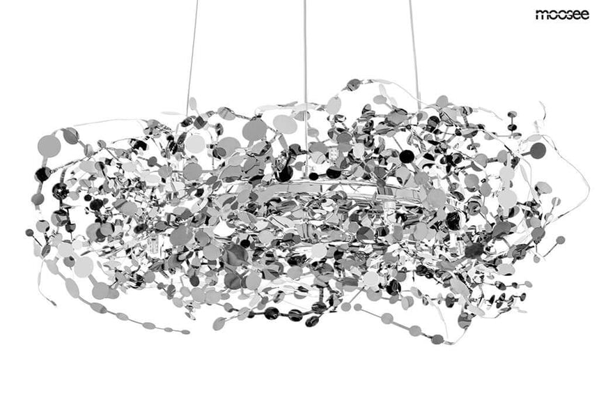 Závesná lampa Monete 80 chróm