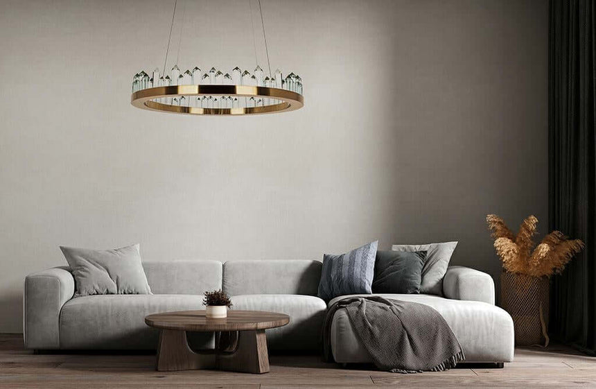 Závesná lampa Nenufar zlatá