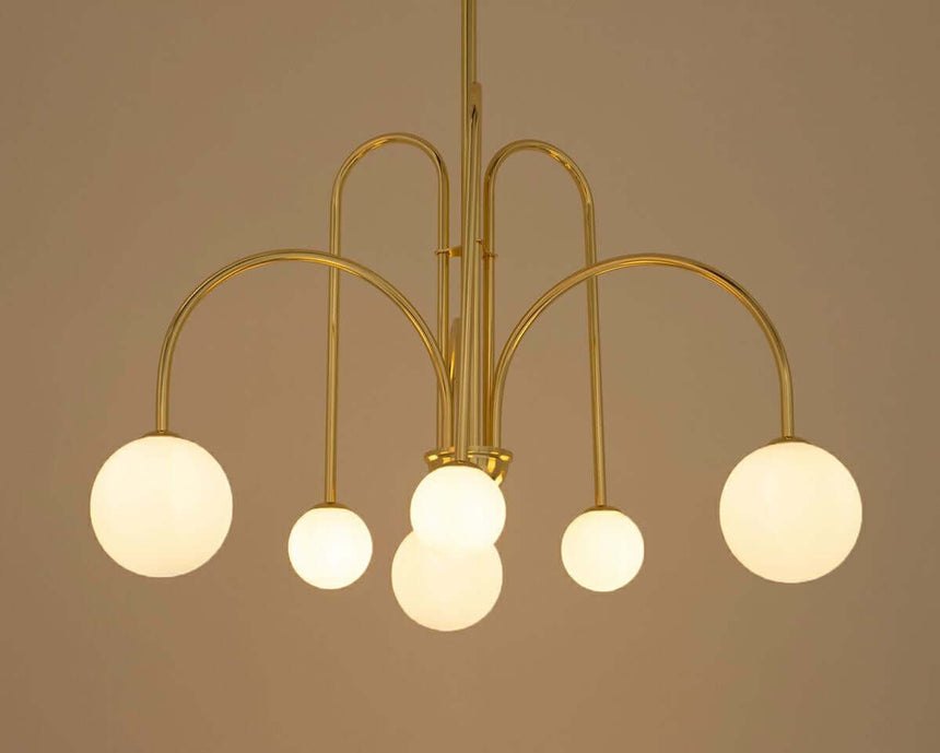 Závesná lampa Neri zlatá