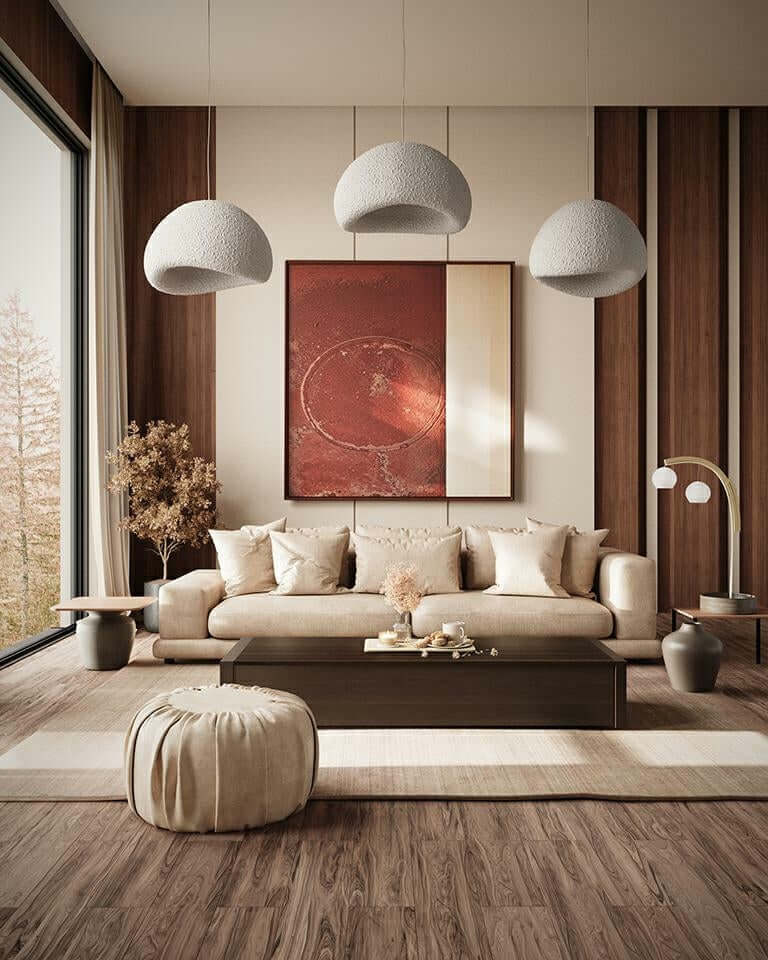 Závesná lampa Nest 120 biela