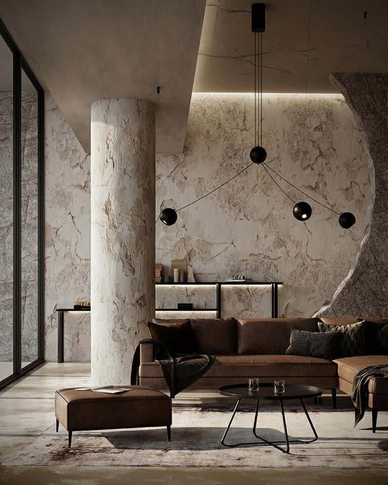 Závesná lampa Octo 3 čierna