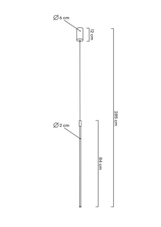 Závesná lampa Ombre 80 biela