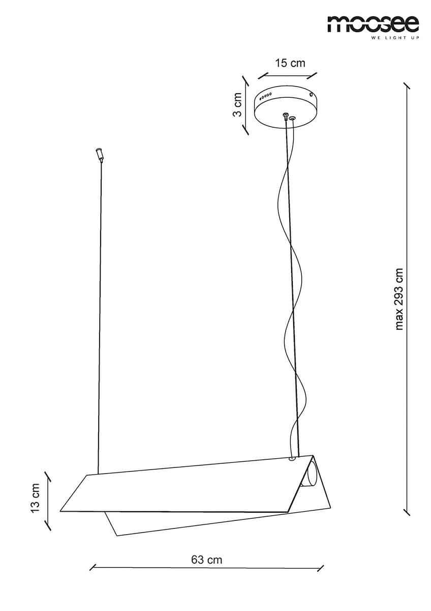 Závesná lampa Picco S – zlatá
