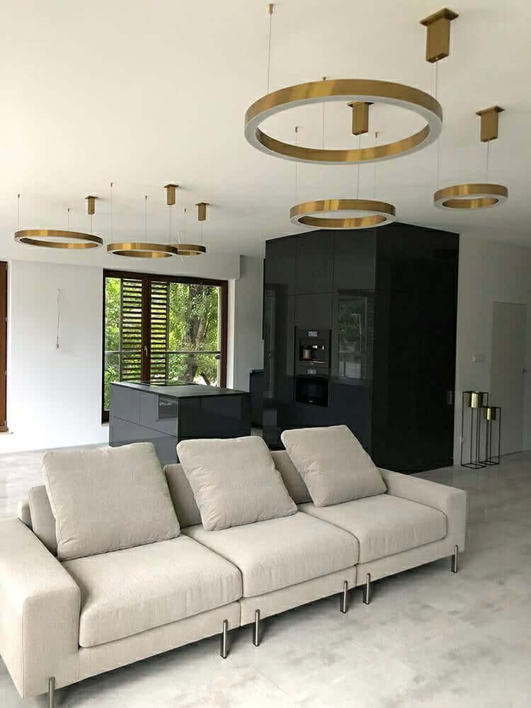 Závesná lampa Ring 80 zlatá