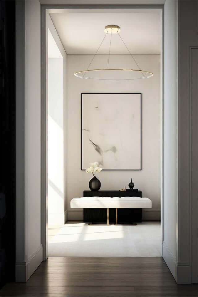 Závesná lampa Ring Slim 100 zlatá