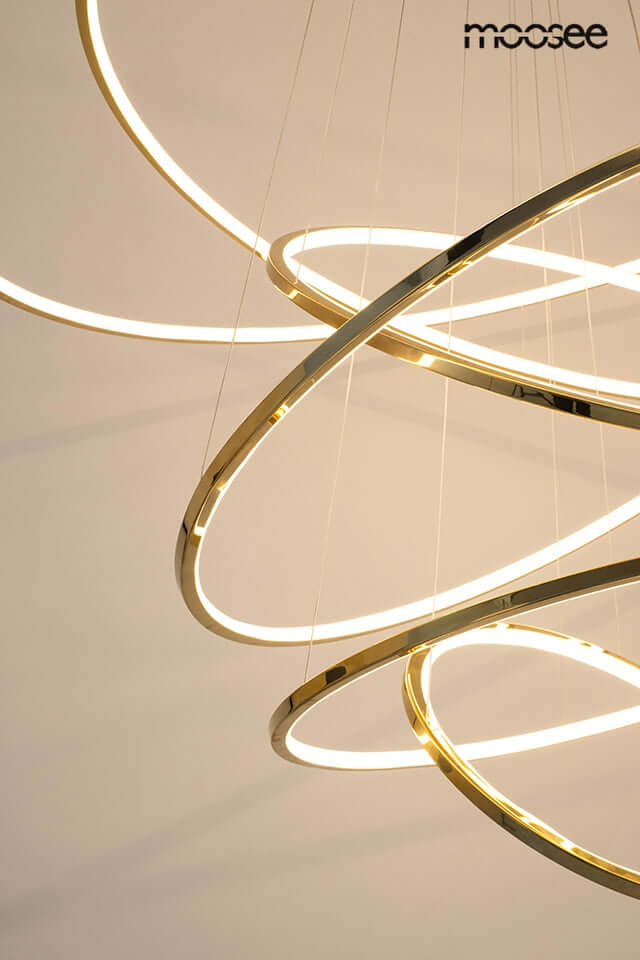 Závesná lampa Ring Slim L zlatá