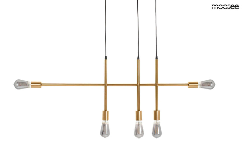 Závesná lampa Riva 5 zlatá