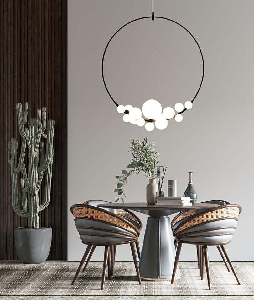 Závesná lampa Rocio čierna