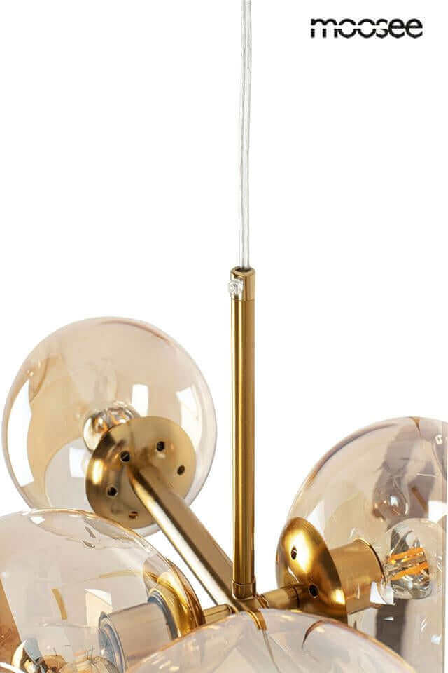 38. Závesná lampa Romeo Gold zlatá / jantárová