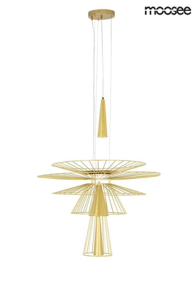 Závesná lampa Sesto zlatá