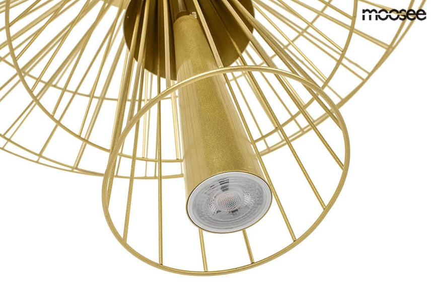 Závesná lampa Sesto zlatá