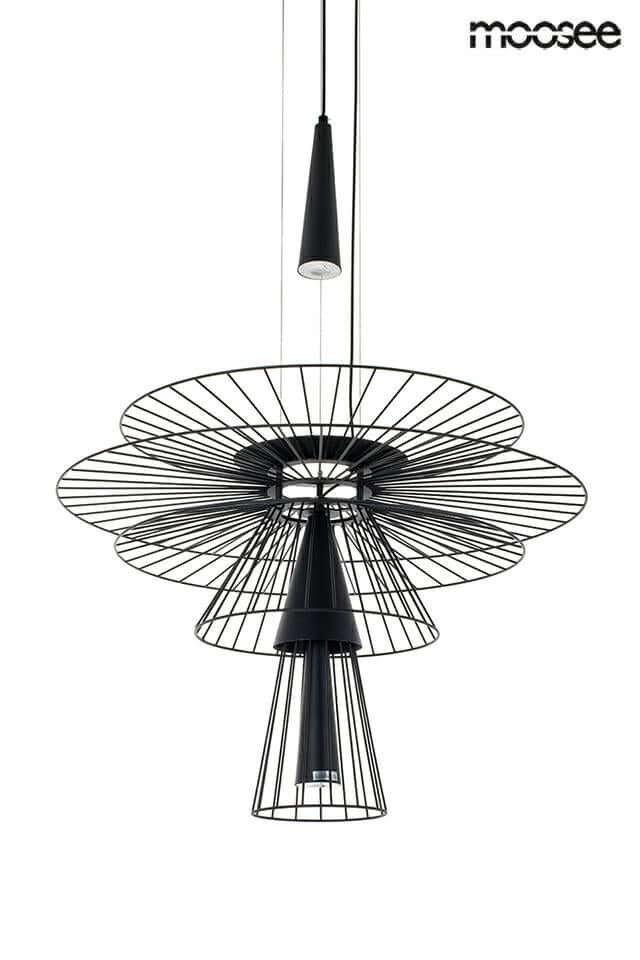 Závesná lampa Sesto čierna