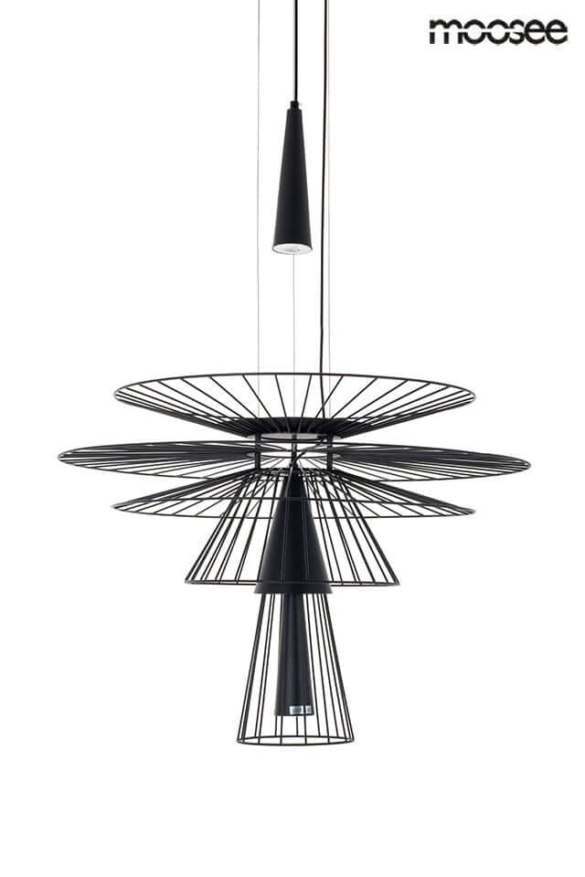 Závesná lampa Sesto čierna