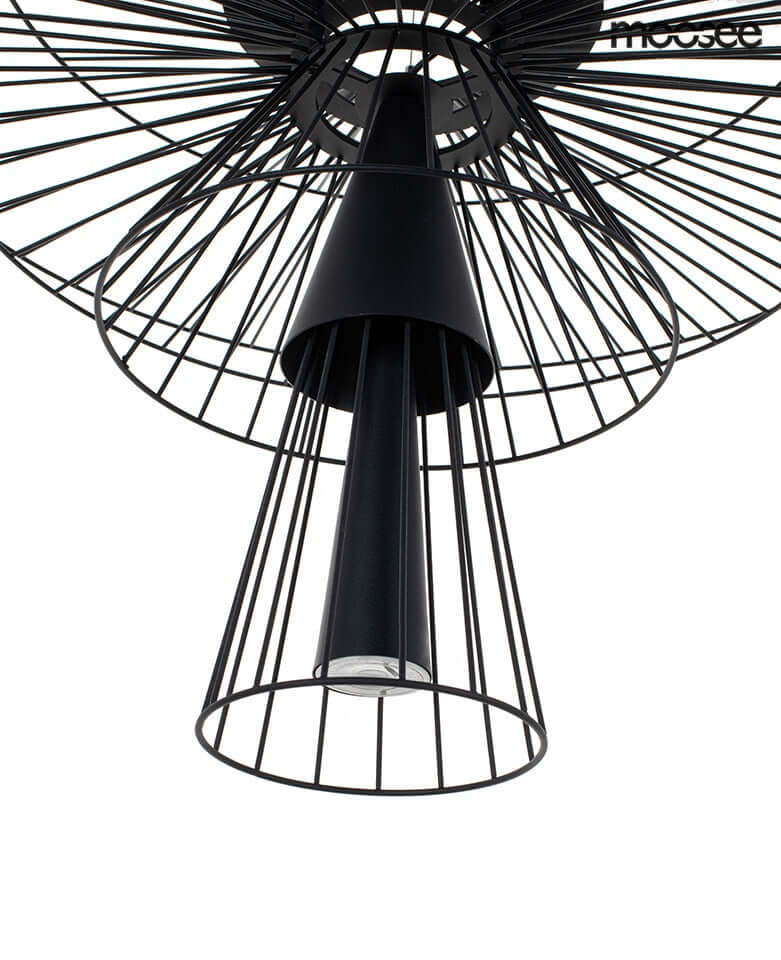 Závesná lampa Sesto čierna