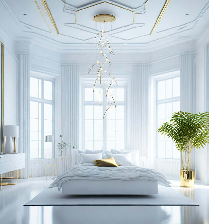 Závesná lampa Tulippe 14 Disc zlatá