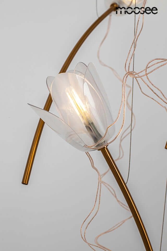 Závesná lampa Tulippe 7 Disc zlatá