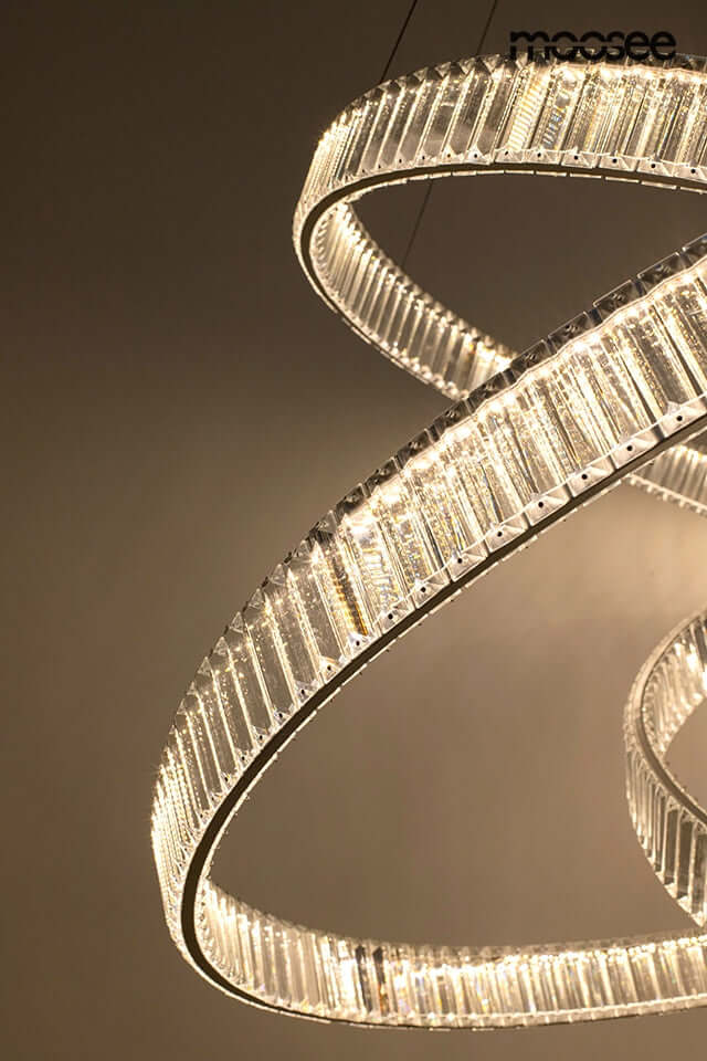 Závesná lampa Wave 130 chróm