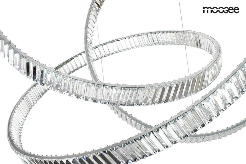 Závesná lampa Wave 130 chróm