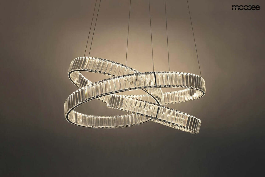 Závesná lampa Wave 80 chróm