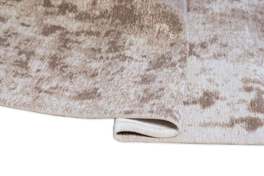 Lyon Taupe modern szőnyeg oldalnézetből, szegély