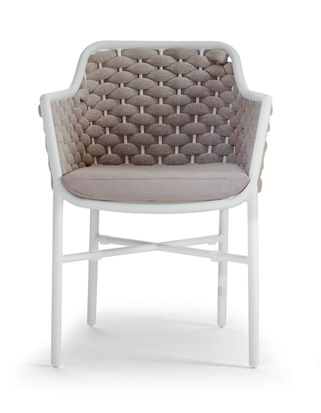 Grattoni záhradná stolička Panama biela/béžová