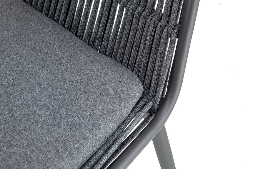 Grattoni záhradná stolička Como antracitová