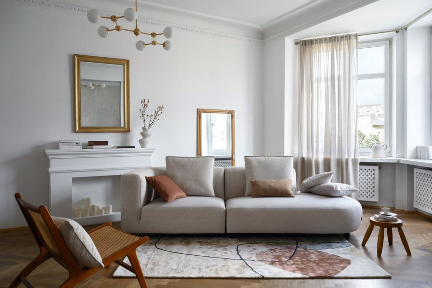 Tamaris Sand viszkóz szőnyeg mintája közelről