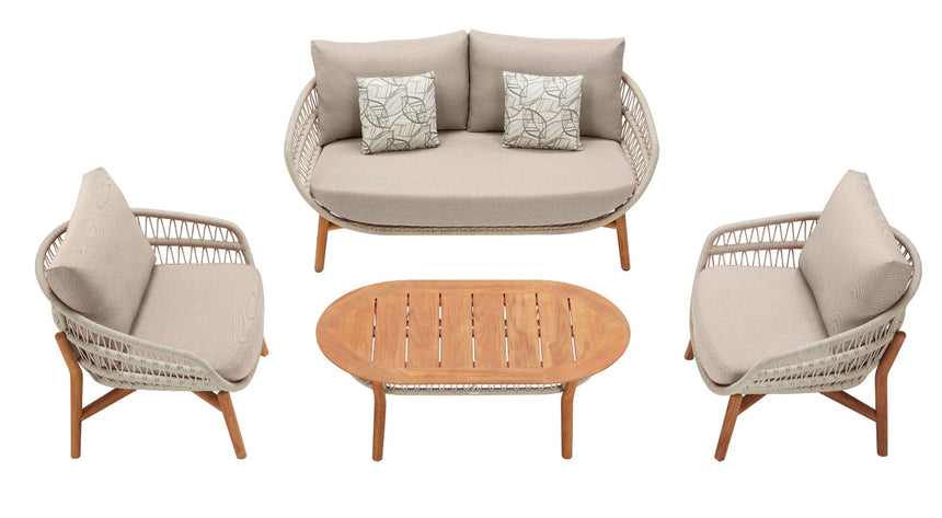 Záhradná súprava Higold Vasca pre 4 osoby, béžová