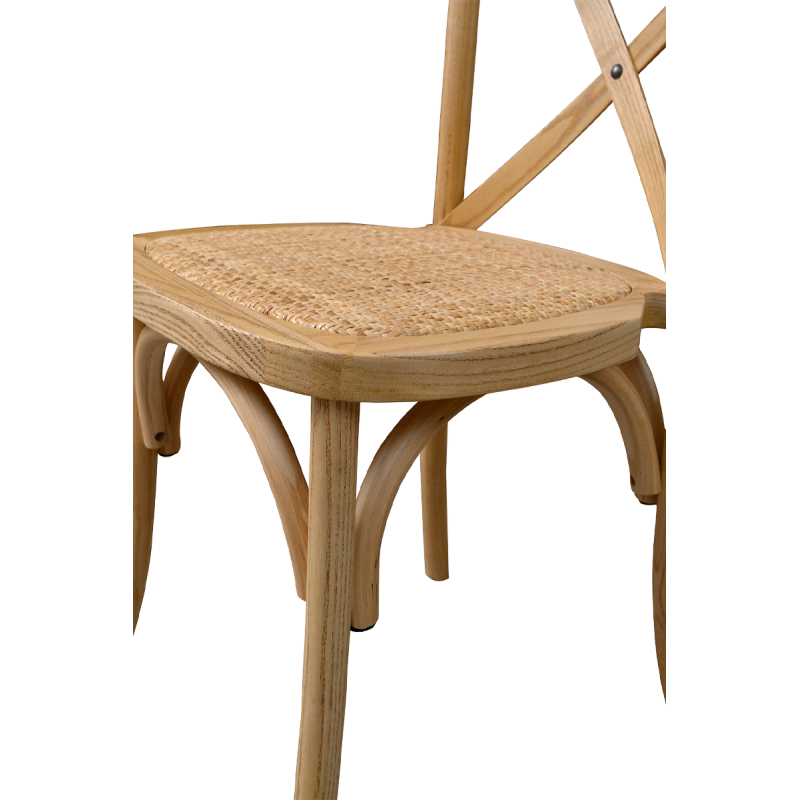 Font rattan ülőlap részlete natúr fa vázon