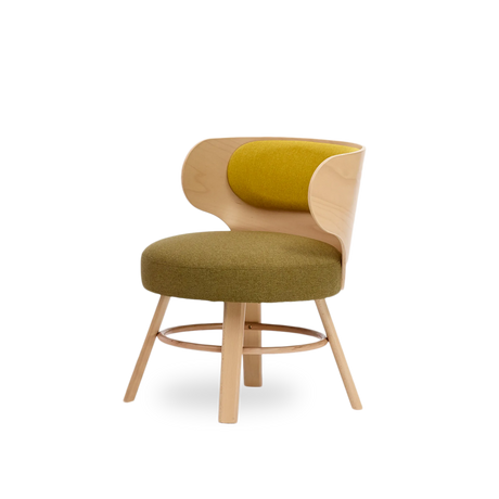 Paged K2 B-2220 kárpitozott lounge fotel tömör bükk vázon