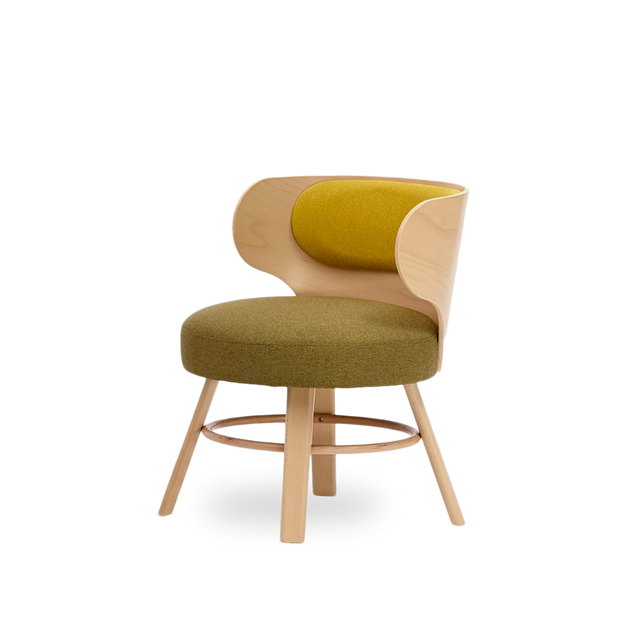 Paged K2 B-2220 kárpitozott lounge fotel tömör bükk vázon